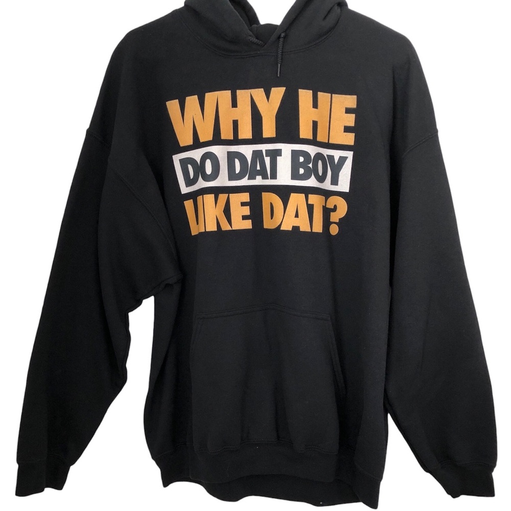 Black Hoodie, Hip Hop, Men XL